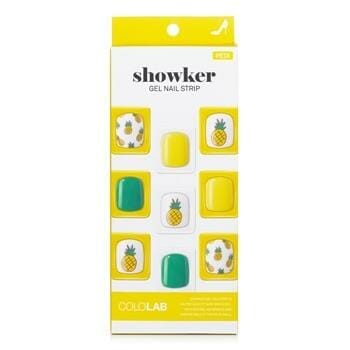 OJAM Online Shopping - Cololab Showker Gel Nail Strip # CPA702 Aloha Pineapple 1pcs Make Up