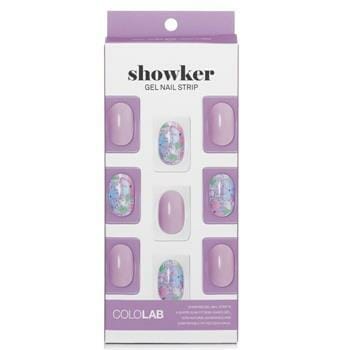 OJAM Online Shopping - Cololab Showker Gel Nail Strip # CSA311 Violet Flower 1pcs Make Up