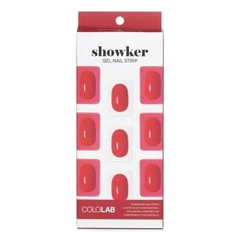 OJAM Online Shopping - Cololab Showker Gel Nail Strip # CSF511 Kiss You Red 1pcs Make Up