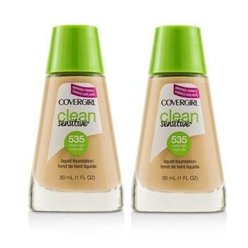 OJAM Online Shopping - Covergirl Clean Sensitive Liquid Foundation Duo Pack - # 535 Medium Light 2x30ml/1oz Make Up