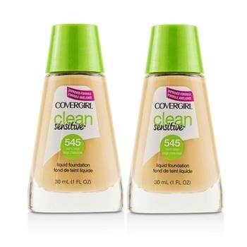 OJAM Online Shopping - Covergirl Clean Sensitive Liquid Foundation Duo Pack - # 545 Warm Beige 2x30ml/1oz Make Up