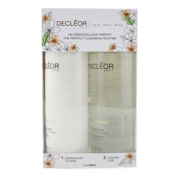 OJAM Online Shopping - Decleor Aroma Cleanse Prep & Finish Cleansing Duo: Essential Cleansing Milk 400ml+ Essential Tonifying Lotion 400ml 2pcs Skincare