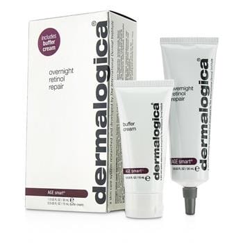 OJAM Online Shopping - Dermalogica Age Smart Set: Overnight Retinol Repair 30ml + Buffer Cream 15ml 2pcs Skincare