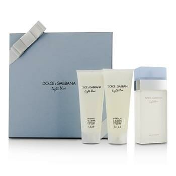 OJAM Online Shopping - Dolce & Gabbana Light Blue Gift Coffret: Eau De Toilette Spray 100ml/3.3oz + Body Cream 100ml/3.3oz + Bath & Shower Gel 100ml/3.3oz 3pcs Ladies Fragrance