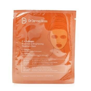 OJAM Online Shopping - Dr Dennis Gross C + Collagen Biocellulose Brightening Treatment Mask 6 Treatments Skincare