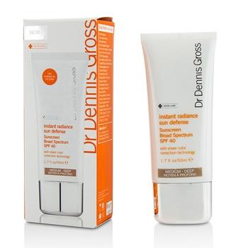 OJAM Online Shopping - Dr Dennis Gross Instant Radiance Sun Defense Sunscreen Broad Spectrum SPF 40- Medium - Deep 50ml/1.7oz Skincare