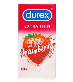 OJAM Online Shopping - Durex Extra Thin Condom 10pcs - Wild Strawberry 10pcs/box Health