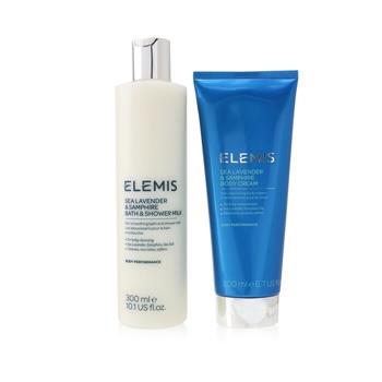OJAM Online Shopping - Elemis Sea Lavender & Samphire Body Duo: Bath & Shower Milk 300ml + Body Cream 200ml 2pcs Skincare
