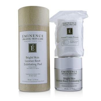 OJAM Online Shopping - Eminence Bright Skin Licorice Root Exfoliating Peel (with 35 Dual-Textured Cotton Rounds) 50ml/1.7oz Skincare