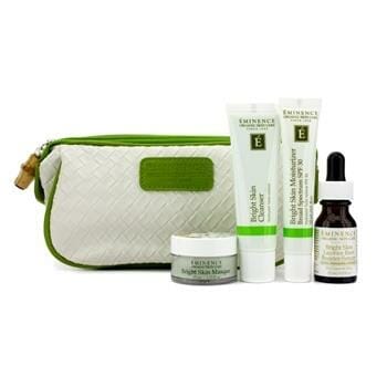 OJAM Online Shopping - Eminence Bright Skin Starter Set (For Uneven Skin) 4pcs+1bag Skincare