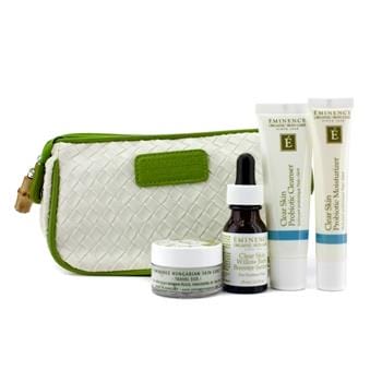 OJAM Online Shopping - Eminence Clear Skin Starter Set (For Acne Prone Skin) 4pcs+1bag Skincare