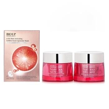 OJAM Online Shopping - Estee Lauder Estee Lauder Nutritious Super-Pomegranate Day & Night Radiance Set X Natural Beauty BIO UP a-GG Skin Activating Golden Yeast Liposome Mask 2pcs Skincare