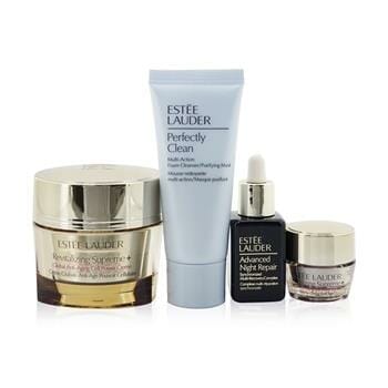 OJAM Online Shopping - Estee Lauder Firm+Glow Skincare Delights: Revitalizing Supreme+Cream 50ml+ Revitalizing Supreme+Eye 5ml+ ANR 15ml+ Perfectly Clean 30ml 4pcs Skincare