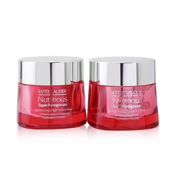 OJAM Online Shopping - Estee Lauder Nutritious Super-Pomegranate Day & Night Radiance Set: Moisture Creme 50ml+ Night Creme/Mask 50ml 2pcs Skincare