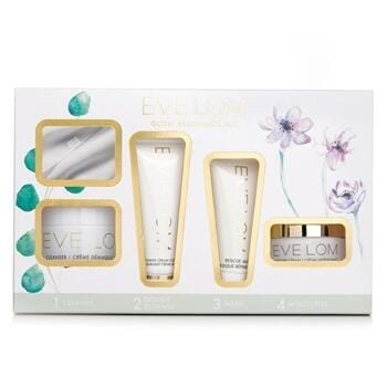 OJAM Online Shopping - Eve Lom Glow Essentials Discovery Set: Cleanser 20ml + Foaming Cream Cleanser 20ml + Rescue Mask 15ml + Moisture Cream 15ml 4pcs Skincare