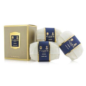 OJAM Online Shopping - Floris Cefiro Luxury Soap 3x100g/3.5oz Men's Fragrance