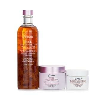 OJAM Online Shopping - Fresh Rose Routine Trio Set 3pcs Skincare