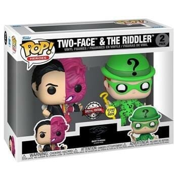 OJAM Online Shopping - Funko POP! Heroes: Batman(1995) - TwoFace & Riddler Toy Figures 16x21x9cm Toys