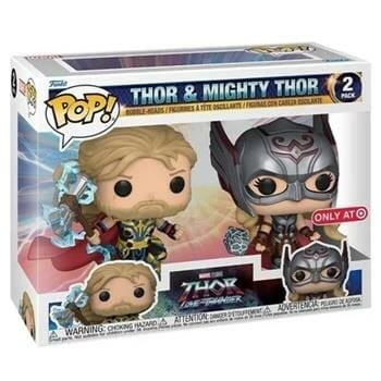 OJAM Online Shopping - Funko POP! Marvel: Thor 4: Love and Thunder - Thor & Mighty Thor Toy Figures 16x21x9cm Toys