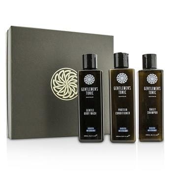 OJAM Online Shopping - Gentlemen's Tonic Shower Gift Set: Gentle Body Wash 250ml + Daily Shampoo 250ml + Protein Conditioner 250ml 3pcs Men's Skincare