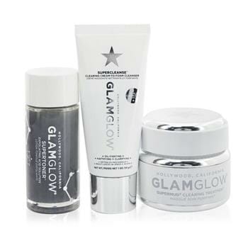 OJAM Online Shopping - Glamglow Clear Skin Countdown Set: SuperCleanse 30g + Supermud 50ml + Supertoner 30ml 3pcs Skincare