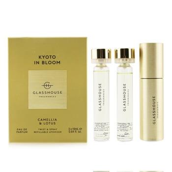 OJAM Online Shopping - Glasshouse Kyoto In Bloom (Camellia & Lotus) Eau De Parfum Twist & Spray 3x19ml/0.64oz Ladies Fragrance