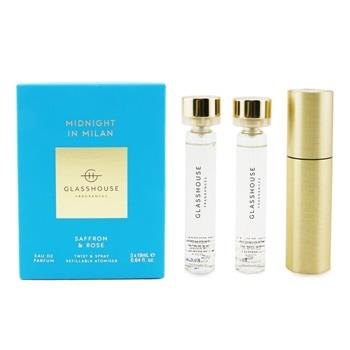 OJAM Online Shopping - Glasshouse Midnight In Milan (Saffron & Rose) Eau De Parfum Twist & Spray 3x19ml/0.64oz Ladies Fragrance