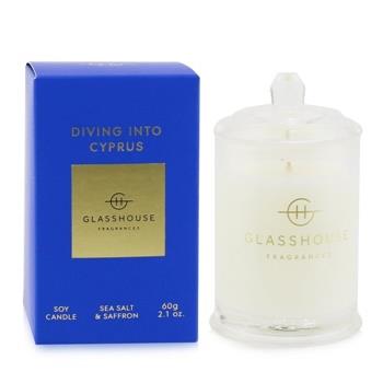 OJAM Online Shopping - Glasshouse Triple Scented Soy Candle - Diving Into Cyprus (Sea Salt & Saffron) 60g/2.1oz Home Scent