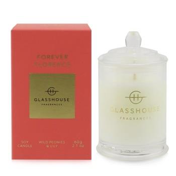 OJAM Online Shopping - Glasshouse Triple Scented Soy Candle - Forever Florence (Wild Peonies & Lily) 60g/2.1oz Home Scent
