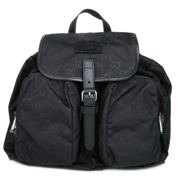 OJAM Online Shopping - Gucci Gucci GG Nylon Rucksack Backpack 510343 Black Luxury