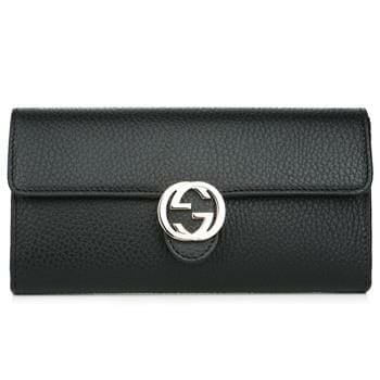 OJAM Online Shopping - Gucci Icon GG Interlocking Wallet 615524 Black Luxury