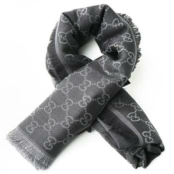 OJAM Online Shopping - Gucci Square Scarf 281942 Dark Grey Dark Grey Luxury