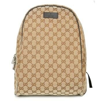 OJAM Online Shopping - Gucci TOP ZIP BACKPACK MONOGRAM 449906 Camel Luxury