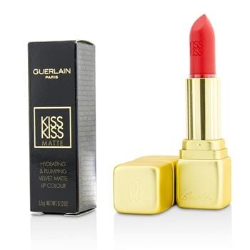 OJAM Online Shopping - Guerlain KissKiss Matte Hydrating Matte Lip Colour - # M348 Hot Coral 3.5g/0.12oz Make Up