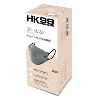 OJAM Online Shopping - HK99 HK99 - (Normal Size) 3D Mask (30 pieces) Grey 200x75mm Health