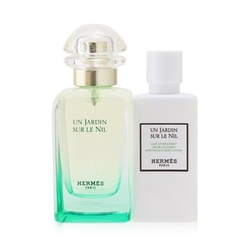 OJAM Online Shopping - Hermes Un Jardin Sur Le Nil Coffret: Eau De Toilette Spray 50ml/1.6oz + Moisturizing Body Lotion 40ml/1.35oz 2pcs Ladies Fragrance