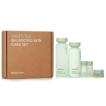 OJAM Online Shopping - Innisfree Green Tea Balancing Skin Care Set (Toner 200ml + Lotion 160ml + Cream 10ml + Toner 15ml + Lotion 15ml) 5pcs Skincare