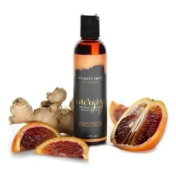 OJAM Online Shopping - Intimate earth Energize Massage Oil - Fresh Orange & Wild Ginger 120ml / 4oz Sexual Wellness