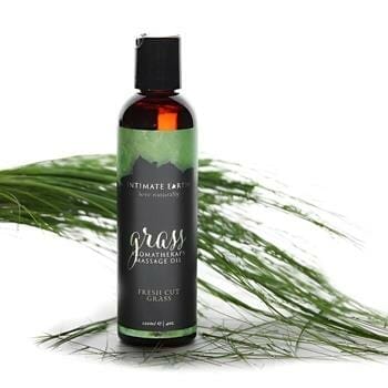 OJAM Online Shopping - Intimate earth Grass Massage Oil - Fresh Cut Grass 120ml / 4oz Sexual Wellness