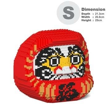 OJAM Online Shopping - Jekca Daruma Doll 01S-M01 Building Bricks Set 21x27x25cm Toys