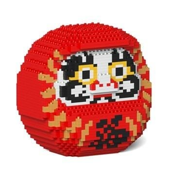 OJAM Online Shopping - Jekca Daruma Doll 02S-M01 Building Bricks Set 18x14x18cm Toys