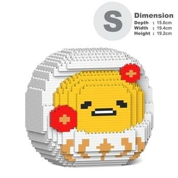 OJAM Online Shopping - Jekca Gudetama Daruma 01S Building Bricks Set 20x16x19cm Toys