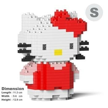 OJAM Online Shopping - Jekca Hello Kitty 01S Building Bricks Set 11x6x13cm Toys