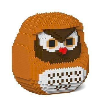 OJAM Online Shopping - Jekca Owl Daruma Doll 01S Building Bricks Set 17x15x20cm Toys