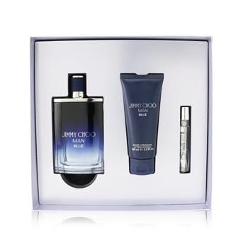 OJAM Online Shopping - Jimmy Choo Man Blue Coffret: Eau De Toilette Spray 100ml/3.3oz + After Shave Balm 100ml/3.3oz + Eau De Toilette Spray 7.5ml/0.25oz 3pcs Men's Fragrance