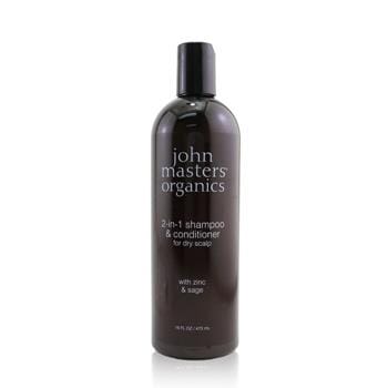 OJAM Online Shopping - John Masters Organics 2-in-1 Shampoo & Conditioner For Dry Scalp with Zinc & Sage 473ml/16oz Hair Care