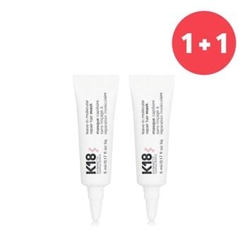 OJAM Online Shopping - K18 【1+1 Set】Leave-In Molecular Repair Hair Mask 5ml/0.17oz x2 Hair Care