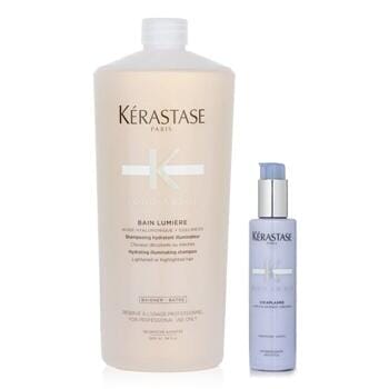 OJAM Online Shopping - Kerastase Blond Absolu Set 1: Shampoo & Fortifying Heat-Protecting Serum (Lightened or Highlighted Hair) 2pcs Hair Care