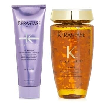 OJAM Online Shopping - Kerastase Blond Absolu Set 3: Shampoo & Fortifying Treatment (Lightened or Highlighted Hair) 2pcs Hair Care