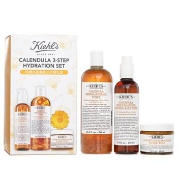 OJAM Online Shopping - Kiehl's Calendula 3 Step Hydration Set: Face Wash 230ml + Toner 500ml + Water Cream 100ml 3pcs Skincare